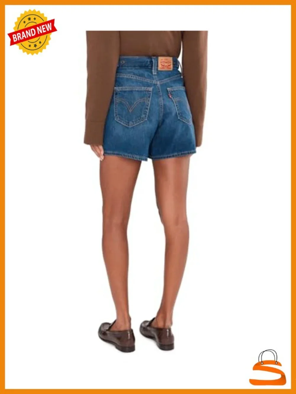 Mid-Thigh Shorts with Cinchable Waist Non-Stretch Cotton